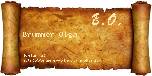 Brummer Olga névjegykártya